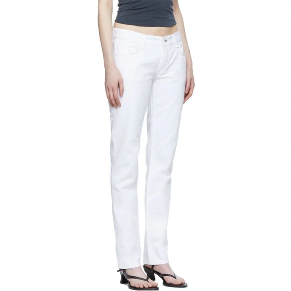 RAG & BONE Piper Low Rise Straight Jeans in Bright White - Picture 1 of 5